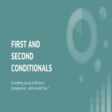 First and second conditionals | PPTX