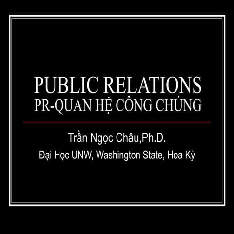 Nhap mon pr ts.tran ngoc chau