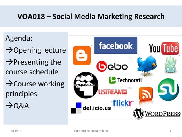 Nhh  social media marketing research opening lecture