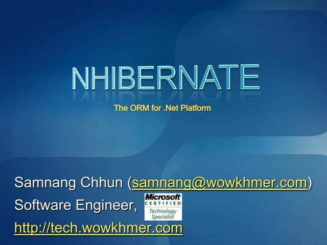 Nhibernatethe Orm For Net Platform 1226744632929962 8