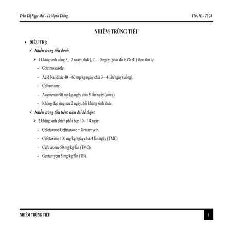 Nhiễm trùng tiểu