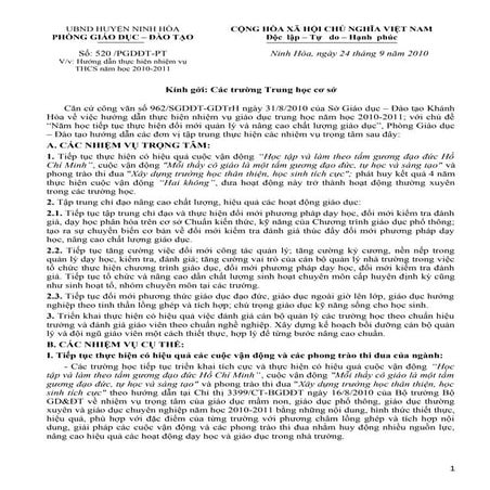 Nhiệm vụ 2010 2011 pgd