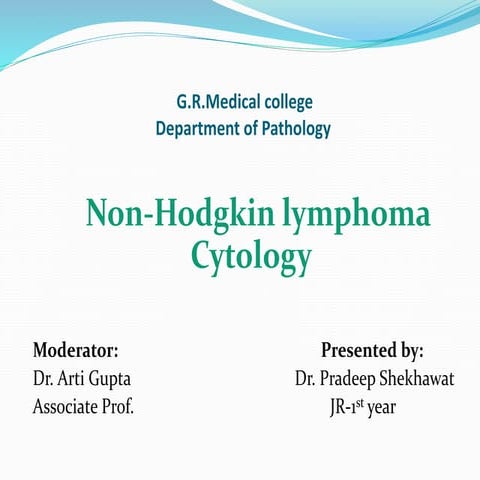 Non Hodgkin Lymphoma, cytology. | PPTX