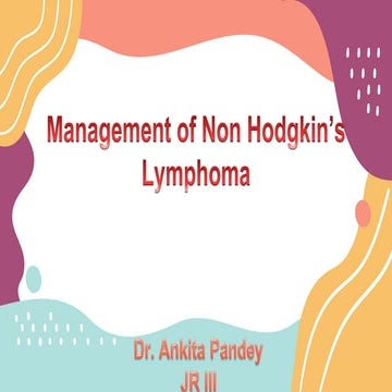 non hodgkin lymphoma | PPTX