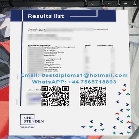 NHL Stenden Hogeschool Transcript, NHL Stenden University of Applied ...