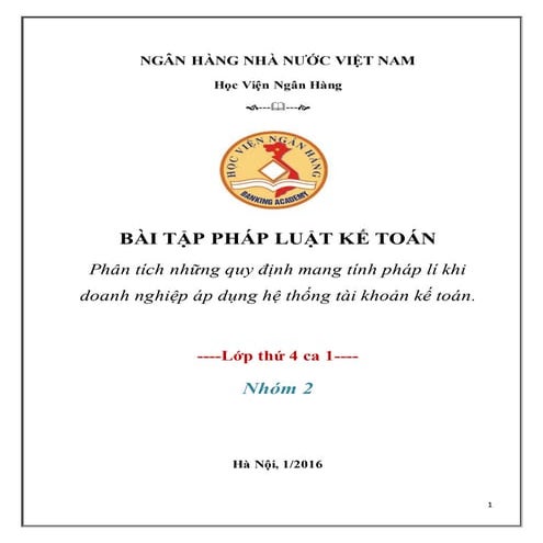 PLKT: quy định mang tính pháp lí khi áp dụng hệ thống tài khoản kế toán ...