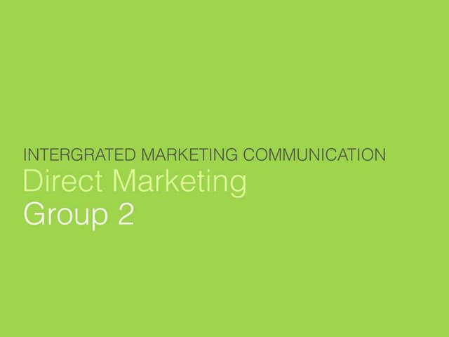 Dissertation direct marketing