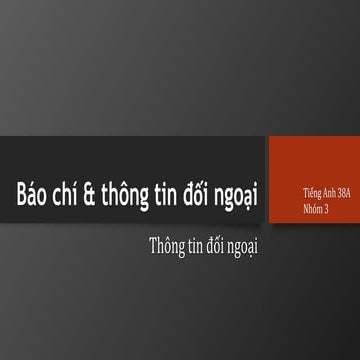 Thông tin đối ngoại Việt Nam
