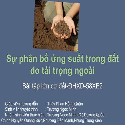 Ứng suất trong đất do tải trọng ngoài 58XE2 -ĐHXD-Trương Ngọc Minh