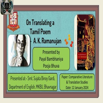 On_Translating_a_Tamil_Poem_by_A_K_Ramanujan.pptx