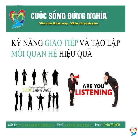 Những kỹ năng và nghệ thuật giao tiếp hiệu quả