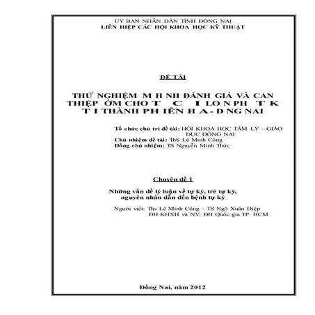 Những vấn đề lý luận cơ bản về tự kỷ đã chuyển đổi pdf