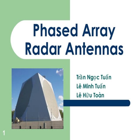 Phased array radar antennas - Anten mảng pha