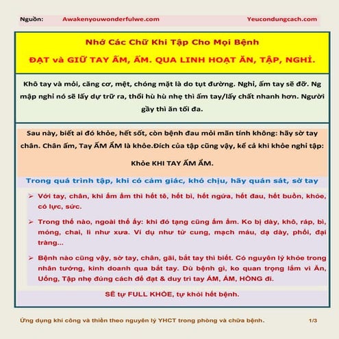 Nguyên lý cơ bản chữa giúp tự chữa các bệnh nan y, mãn tính: đau, mỏi, yếu, s...