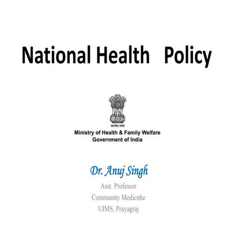 National Health Policy of Nepal 2076 (ENGLISH) | PPTX