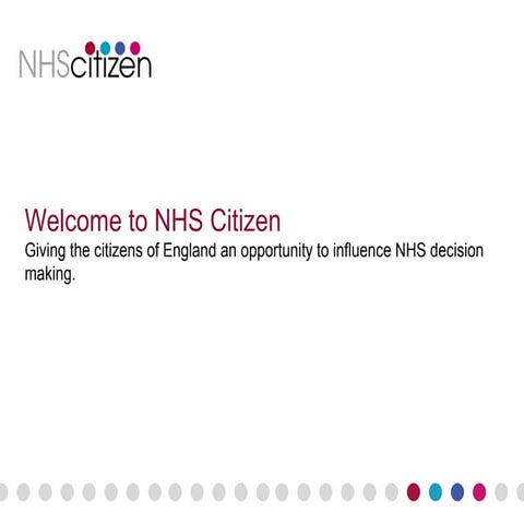 Welcome to NHS Citizen 