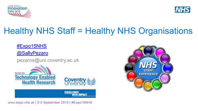 NHS Expo slides 2015: Sally Pezaro