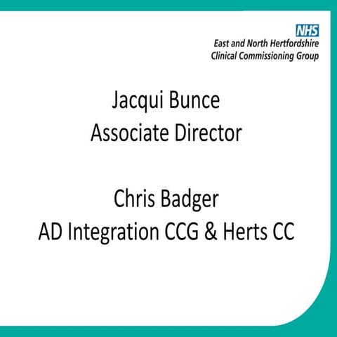 Impact and celebration event - the change challenge by NHS East and North Her...