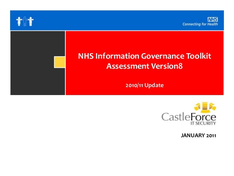 NHS Information Governance Toolkit V8 Online Submission