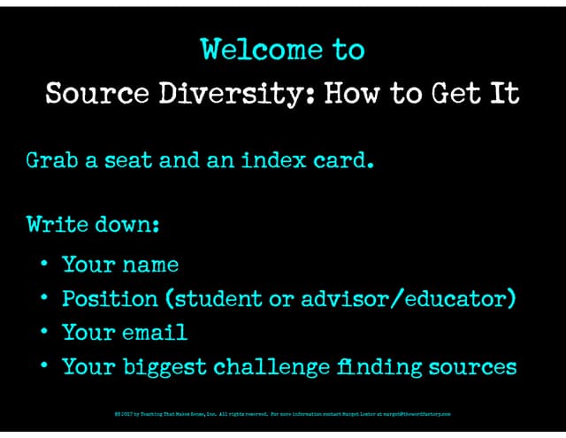 How to Improve Source Diversity