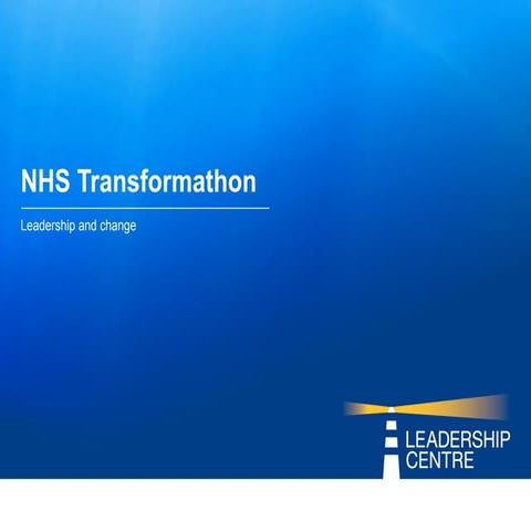 NHS Transformathon - Jan 2016