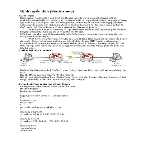 địNh tuyến tĩnh