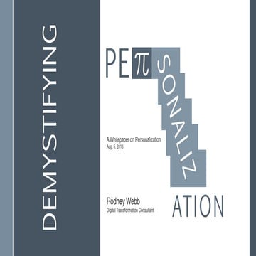 Demystifying Personalization