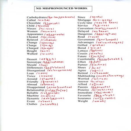 Ni1 mispronounced words february