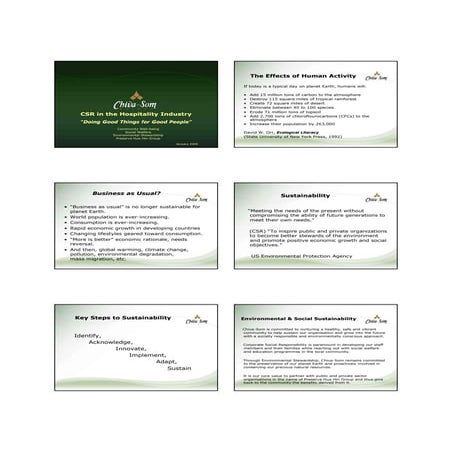 CSR in the Hospitality Industry: Chiva-Som International Health Resort Co., Ltd.