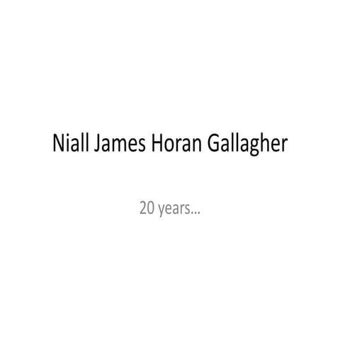 Niall james horan gallagher