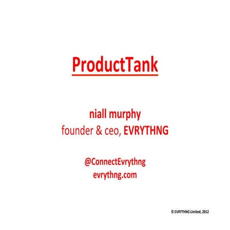 Niall murphy - Business Value of Product Management