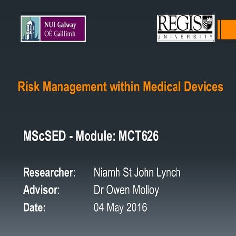 Risk Management Research 2016 ISO 14971:2016