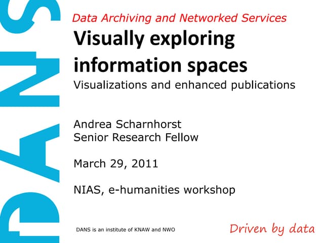 Nias2011, enhanced publications, scharnhorst, 19 march2011