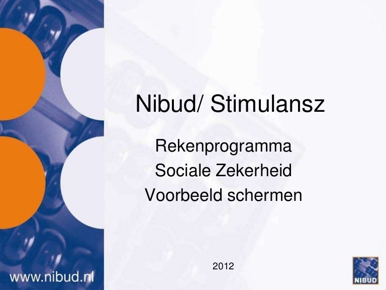 Nibud rekenprogramma sociale zekerheid voorbeeld