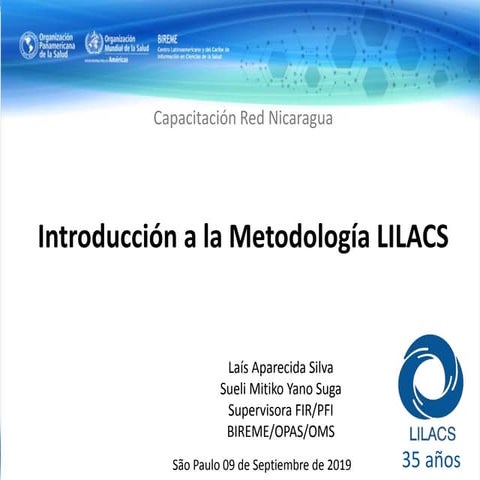 Capacitación sobre Metodología LILACS  - Nicaragua_ 09 de sept. 2021