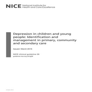 Guía NICE sobre depresión en niños ...