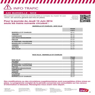 Nice   marseille jeudi 12