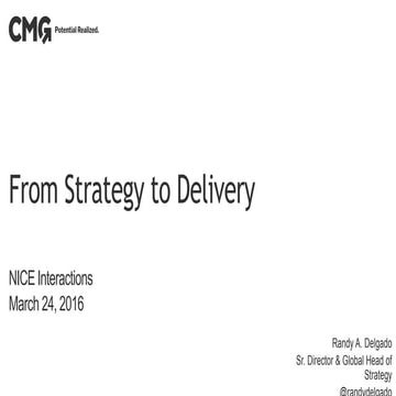 Nice Interations: Customer Experience Strategy