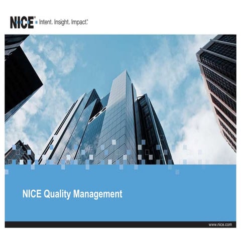 NICE Quality Monitoring und Performance Management