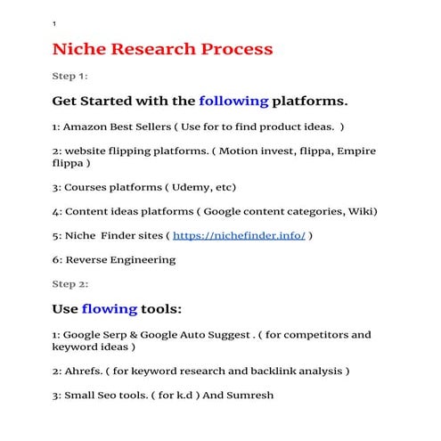 BLOG NICHE RESEARCH | PDF