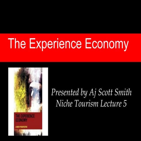Niche tourism  lecture 5a