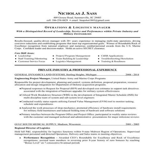 Nicholas sass resume