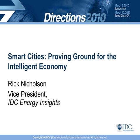 Smart Cities: Proving Ground for the Intelligent Economy