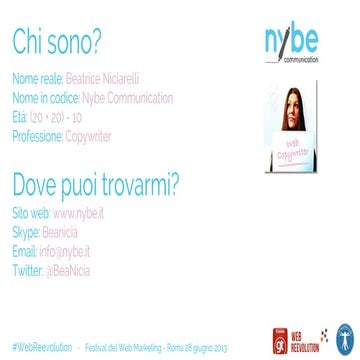 Creare contenuti di valore utilizzando lo Storytelling - Web Reevolution 2013