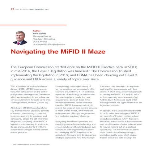 Navigating the MiDIF II Maze
