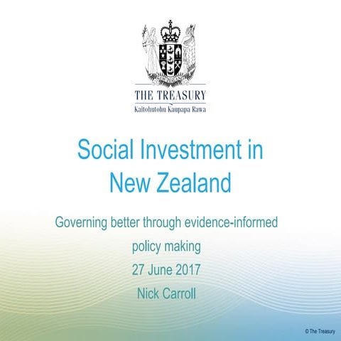Nick Carroll - Evidence informed policy making - 27 June 2017