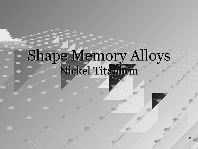 Nickel titaniumalloys