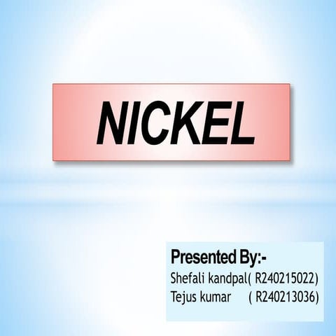 Nickel new ppt