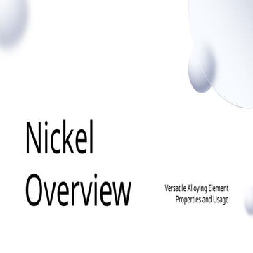 Chemistry: Nickel Project | PPTX