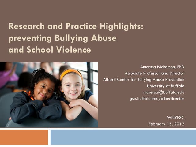 School bullying presentation | PPTX